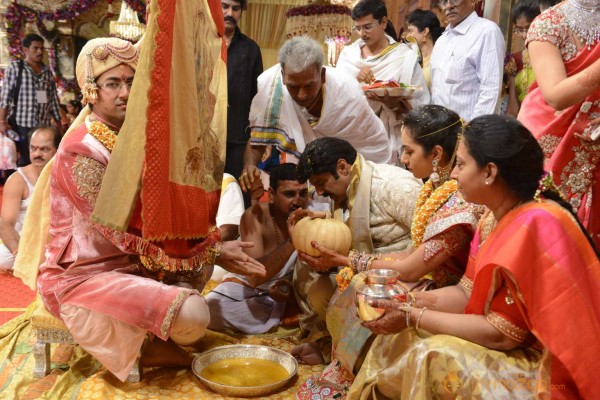 Balakrishna's Daughter Tejaswini Weds Sri Bharat Wedding Photos 