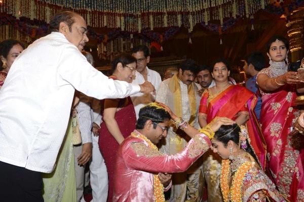 Balakrishna's Daughter Tejaswini Weds Sri Bharat Wedding Photos 