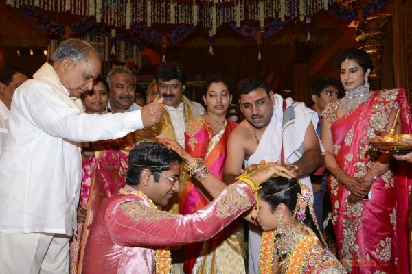 Balakrishna's Daughter Tejaswini Weds Sri Bharat Wedding Photos 