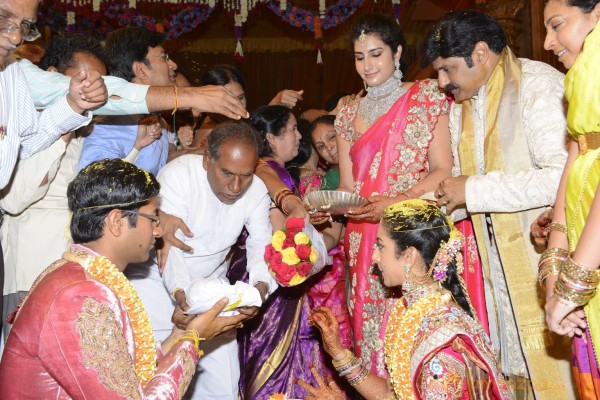 Balakrishna's Daughter Tejaswini Weds Sri Bharat Wedding Photos 