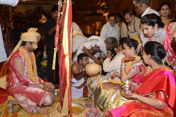 Balakrishna's Daughter Tejaswini Weds Sri Bharat Wedding Photos 