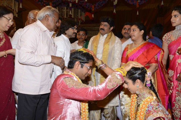 Balakrishna's Daughter Tejaswini Weds Sri Bharat Wedding Photos 