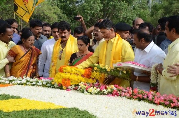 Nandamuri Family at NTR Ghat 