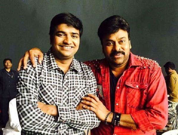 Sathish Krishnan Met Chiranjeevi on the sets of #KhaidiNo150 