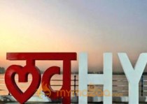 ‘Love Hyderabad’ Sculpture Spoiled With Spit Stains, Foot-marks