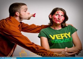 Funny kiss