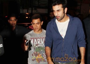 Ranbir Kapoor & Aamir Khan Snapped At Some Event  photo 2