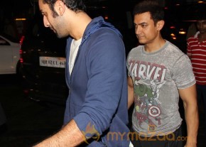 Ranbir Kapoor & Aamir Khan Snapped At Some Event  photo 4