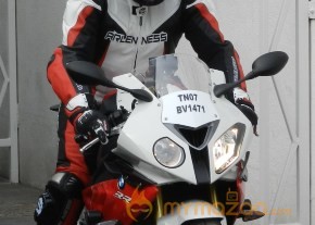 Ajitha With New BMW Bike