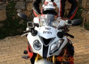 Ajitha With New BMW Bike photo 3