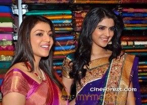 Deeksha Seth Kajal Agarwal at Kalamandir Showroom Launch photos photo 5