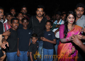 Karthi Dancing With Aruwe Homeless Children