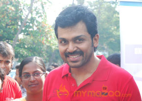 Karthi Flags Off O2 Car Rally For The Blind Event  photo 14
