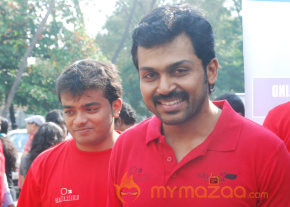 Karthi Flags Off O2 Car Rally For The Blind Event  photo 9