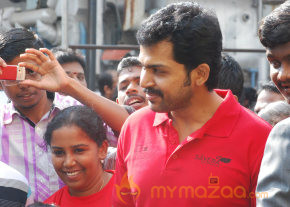 Karthi Flags Off O2 Car Rally For The Blind Event  photo 19