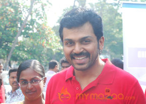 Karthi Flags Off O2 Car Rally For The Blind Event  photo 11