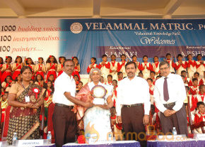 Singer S Janaki At Velammal Matric School Event photo 2