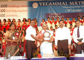 Singer S Janaki At Velammal Matric School Event photo 3