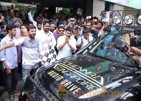 Suriya Flagged off  historical journey of Ghibran from ‪#‎Chennai2Singapore‬