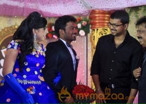 Vijay @ Pandiyarajan Son Prithivi Marriage Reception Photos  photo 4