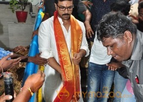 Chiranjeevi Birthday Special: Ram Charan Pooja at Film Nagar Temple