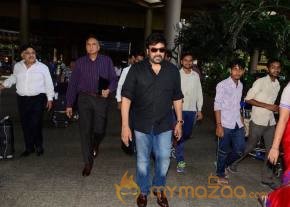 Mega Star at Mumbai Airport Photos photo 9
