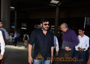 Mega Star at Mumbai Airport Photos photo 3
