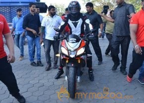 NAGA CHAITANYA AT STOP SPEED CAMPAIGN