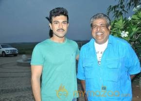 Ram Charan With Fans Latest Photos From The sets of 'Dhruva' photo 2