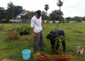 Rana Daggubati planted saplings at Nanakramguda as a part of Haritha Haram photo 8
