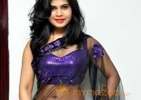 Alekhya Violet Color Half Saree Stills photo 10