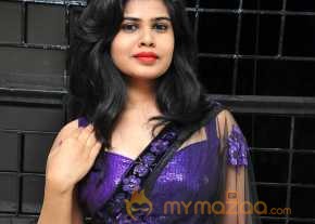 Alekhya Violet Color Half Saree Stills photo 14
