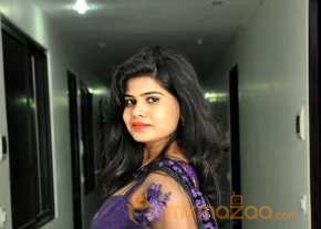 Alekhya Violet Color Half Saree Stills photo 15