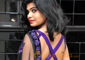  Alekhya Violet Color Half Saree Stills 