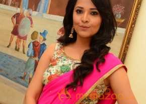  Anasuya Pink Saree Photoshoot  photo 11