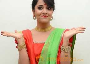  Anchor Anasuya Green Saree Photoshoot  photo 8