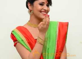  Anchor Anasuya Green Saree Photoshoot  photo 9