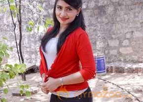 Angie James Photoshoot In Red Dress photo 3