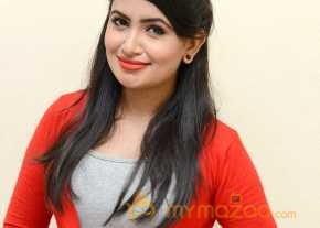 Angie James Photoshoot In Red Dress photo 2
