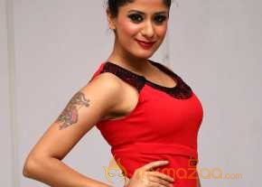 Anukriti Govind Sharma Photo Shoot Red Color Sleeveless Top photo 3