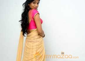 Bhavya Sri Cream Color Half Saree Pics photo 11