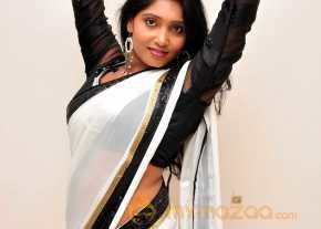 Eesha Black And White Saree Pics