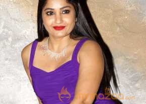 Madhavi Latha Royal Purple Dress Pics photo 4