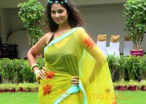 Mahekhanita Murthy Green Saree Pics