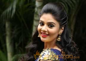 Srimukhi Photoshoot At Chandrika Movie Release Date Press Meet