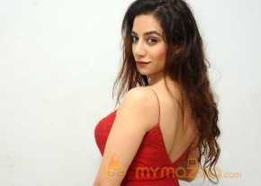 Surabhi Red Color Cami Slip Dress Photo Shoot photo 4
