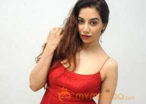 Surabhi Red Color Cami Slip Dress Photo Shoot photo 2