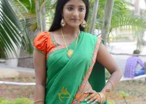 Ulka Gupta Photoshoot On Green Color Half Saree