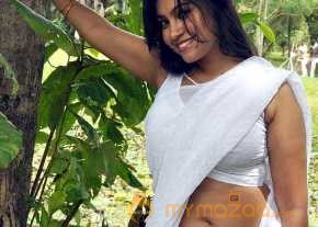 Varsha K Pandey Photoshoot On White Saree photo 7