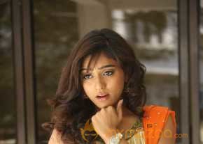  Vithika Sheru Orange Saree Photos  photo 7